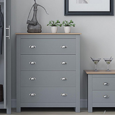 Tall grey deals drawer unit