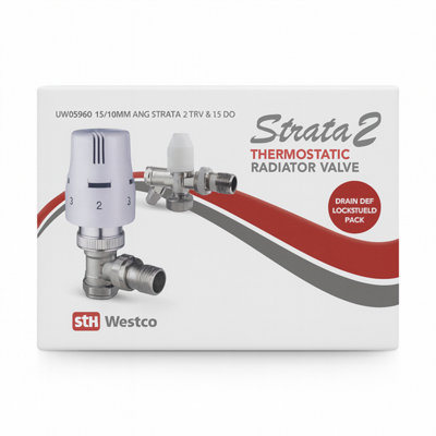 Westco Strata 2 Thermostatic Radiator Valve 15/10mm Angle Twin Pack ...