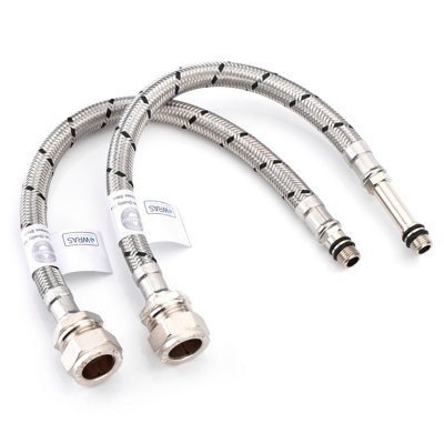 Westco WRAS Approved 10mm x 15mm Compression 300mm Mono Flexible ...