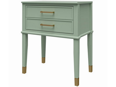 Westerleigh End Table with Drawer in Green