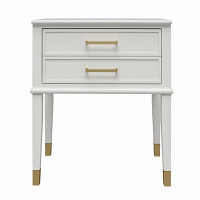 Westerleigh End Table with Drawer in White