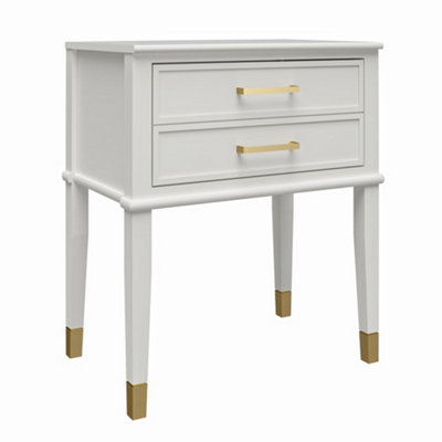 Westerleigh End Table with Drawer in White