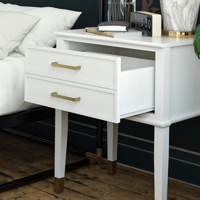 Westerleigh End Table with Drawer in White