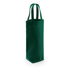 Westford Mill Cotton Bag Bottle Green (One Size)
