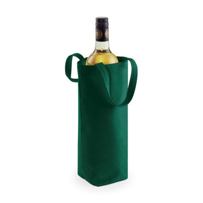Westford Mill Cotton Bag Bottle Green (One Size)
