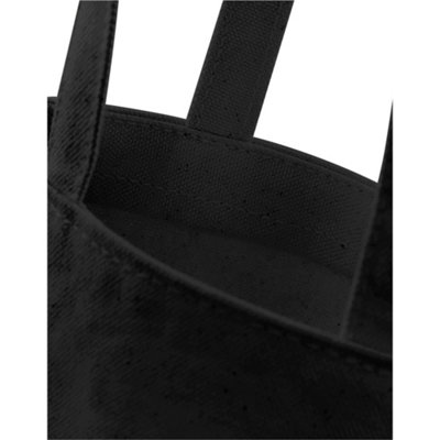 Westford Mill Cotton Bottle Bag Black (One Size)