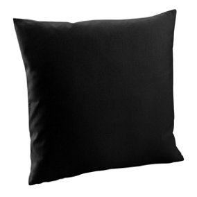 Westford Mill Fairtrade Cotton Canvas Cushion Cover Black (L)