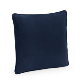 Westford Mill Fairtrade Cotton Piped Cushion Cover Natural/French Navy (40cm x 40cm x 18cm)