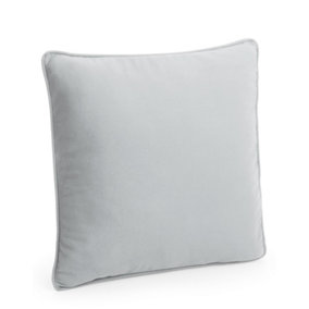 Westford Mill Fairtrade Cotton Piped Cushion Cover Natural/Light Grey (40cm x 40cm x 18cm)