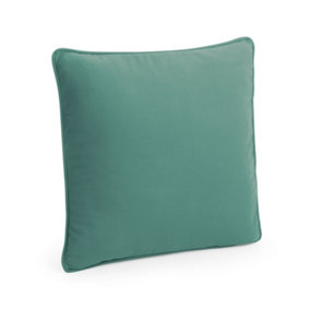 Westford Mill Fairtrade Cotton Piped Cushion Cover Natural/Sage Green (40cm x 40cm x 18cm)