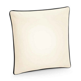 Westford Mill Fairtrade Piped Cushion Cover Natural/Black (One Size)