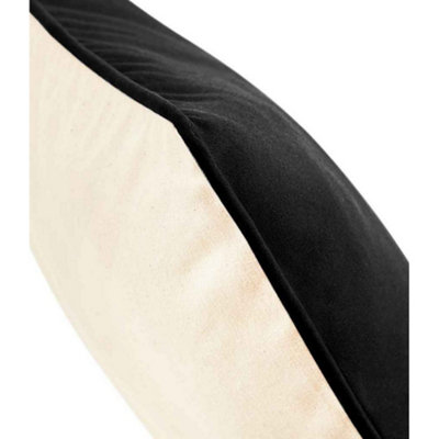 Westford Mill Fairtrade Piped Cushion Cover Natural/Black (One Size)