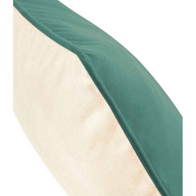 Westford Mill Fairtrade Piped Cushion Cover Natural/Sage Green (One Size)
