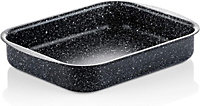 Westinghouse Non Stick Roasting Tin - 25 cm Roasting Tray Oven Dish - Black Marble
