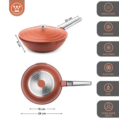Westinghouse Performance Series Casserole Induction - 24cm Casserole - Oven  Suitable - Red
