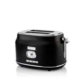 Westinghouse Retro 2-Slice Toaster - Six Adjustable Browning Levels - with Self Centering Function & Crumb Tray - Black