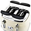 Westinghouse Retro 4-Slice Toaster - Six Adjustable Browning Levels - with Self Centering Function & Crumb Tray - White