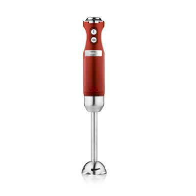 Westinghouse Retro Hand Blender - 600W Handheld Stick Blender for Kitchen - Stainless Steel Electric Soup Blender - Red