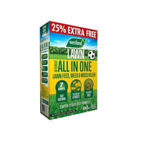 Westland 20400630 Aftercut All In One Lawn Feed, Weed & Moss Killer 80m Box