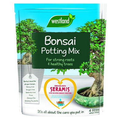 Westland Bonsai Potting Mix Compost Indoor Plant 4 Litres Enriched With Seramis