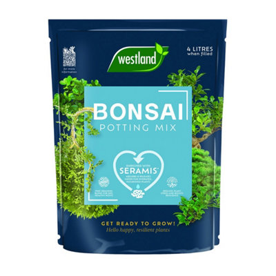 Westland Terriccio Per Bonsai Con Seramis – Miscela Speciale 4L, Con Granuli Regolatori D'Acqua, Per Piante Forti E Sane