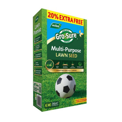 Westland Gro-Sure Multi Purpose Lawn Grass Seed 36m2 - 30m2 + 20% Extra