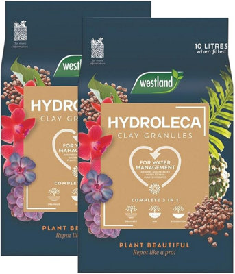 Westland Hydroleca Clay Granules 10L Pack  of 2