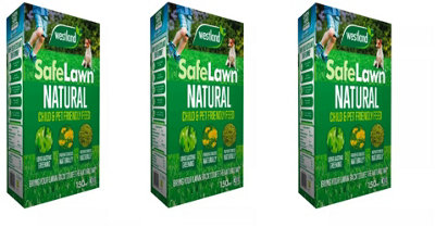 Westland Safe Lawn Natural Lawn Feed 5.2kg Box 150m2 Pack of 3