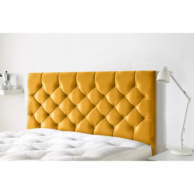 Mustard deals headboard velvet