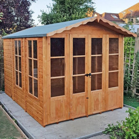 Westminster 13 x 7 Feet Double Door with Two Large Opening Windows Summerhouse