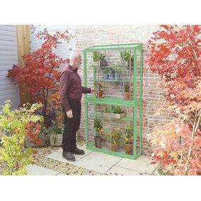 Westminster 3 Feet 4 Inches Small Greenhouse - Aluminium/Glass - L100 x W33 x H172 cm - Cotswold Green