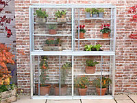 Westminster 5 Feet Small Greenhouse - Aluminium/Glass - L151 x W33 x H172 cm - Antique Ivory