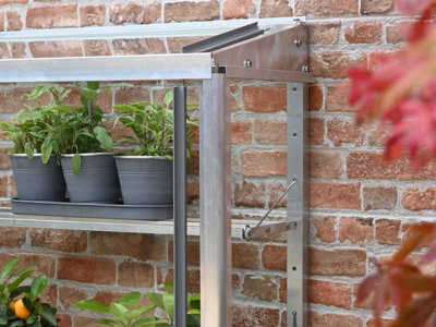 Westminster Half 5 Feet Small Greenhouse - Aluminium/Glass - L151 x W33 x H91 cm - Anthracite