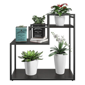 Weston plant stand with 3 shelves espresso coloured