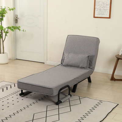 WestWood 4 in 1 Convert Folding Sofa Bed Floor Chair Recliner Sleeper Lounger Grey