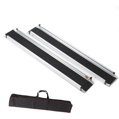 WestWood 7FT Portable Scooters Wheelchair Ramps 2 Pieces Foldable With ...