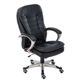 WestWood Computer Executive Office Desk Chair PU Leather Swivel Furniture High Back Adjustable OC01 Black