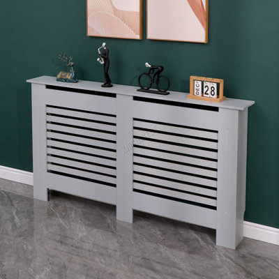 WestWood Grey Painted Radiator Cover Wall Cabinet Wood MDF Traditional Modern Medium - 3
