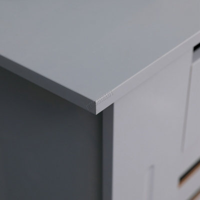 WestWood Grey Painted Radiator Cover Wall Cabinet Wood MDF Traditional Modern Medium - 5