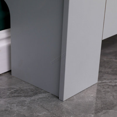 WestWood Grey Painted Radiator Cover Wall Cabinet Wood MDF Traditional Modern Medium - 7