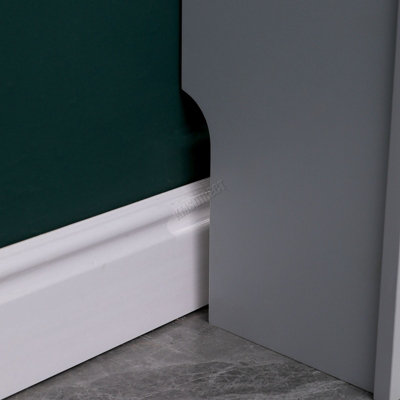 WestWood Grey Painted Radiator Cover Wall Cabinet Wood MDF Traditional Modern Medium - 8