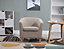 WestWood Linen Fabric Sofa Seat Armchair Office Reception Tub Chair Living Room Cream
