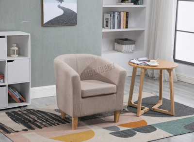 WestWood Linen Fabric Sofa Seat Armchair Office Reception Tub
