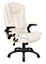 WestWood Luxury Leather 6 Point Massage Office Computer Chair Reclining High Back Cream New