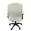 WestWood Luxury Leather 6 Point Massage Office Computer Chair Reclining High Back Cream New