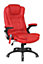 WestWood Luxury Leather 6 Point Massage Office Computer Chair Reclining High Back Red New