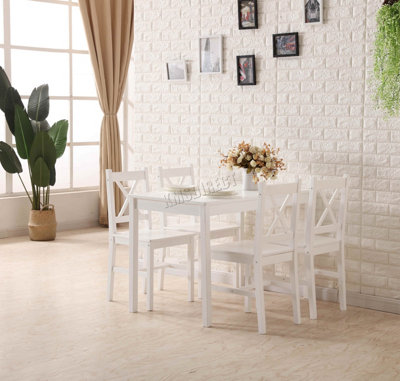 Brick dining deals table and chairs