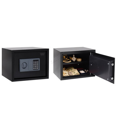 WestWood Small Security Safe Box 16.9L Steel Money Locker Tin with Code ...
