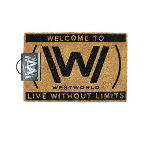 Westworld Live Without Limits Door Mat Brown/Black (One Size)