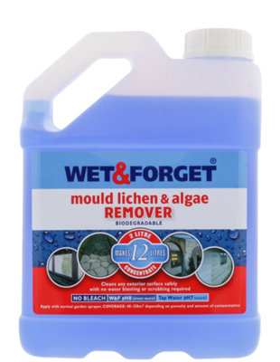 Wet and Forget Patio Cleaner Outdoor Mould Lichen and Algae Remover Multi Surface 2L